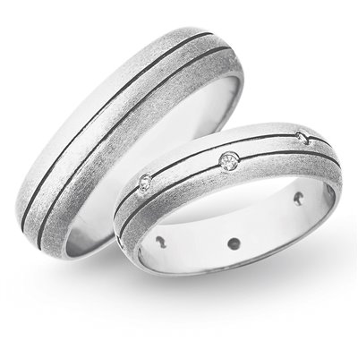 Obrączki ślubne z białego złota o szerokości 5mm - OB/007
