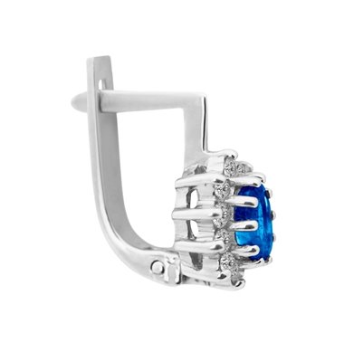 Kolczyki z szafirami i brylantami 0,30ct - KK/007c
