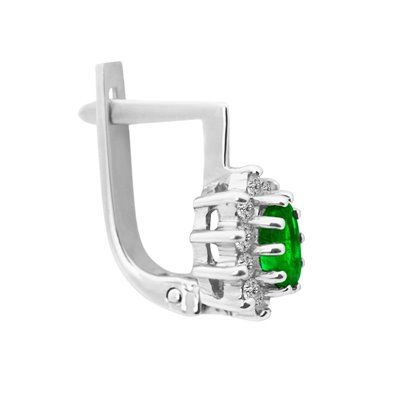 Kolczyki ze szmaragdami i brylantami 0,30ct - KK/007d