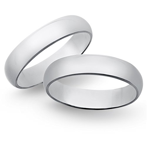 Obrączki ślubne z białego złota o szerokości 5mm - OB/008