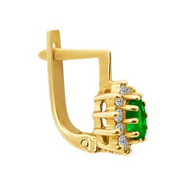 Kolczyki ze szmaragdami i brylantami 0,30ct - KK/008d