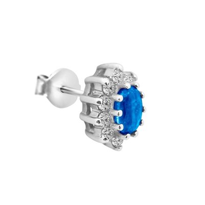 Kolczyki z szafirami i brylantami 0,30ct - KK/009c