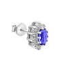 Kolczyki z tanzanitami i brylantami 0,30ct - KK/009e