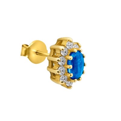 Kolczyki z szafirami i brylantami 0,30ct - KK/010c