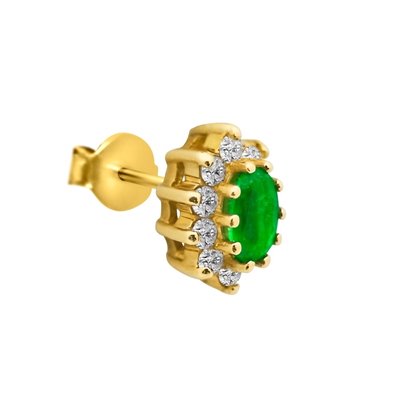 Kolczyki ze szmaragdami i brylantami 0,30ct - KK/010d