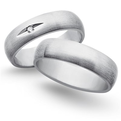 Obrączki ślubne z białego złota o szerokości 5mm - OB/012