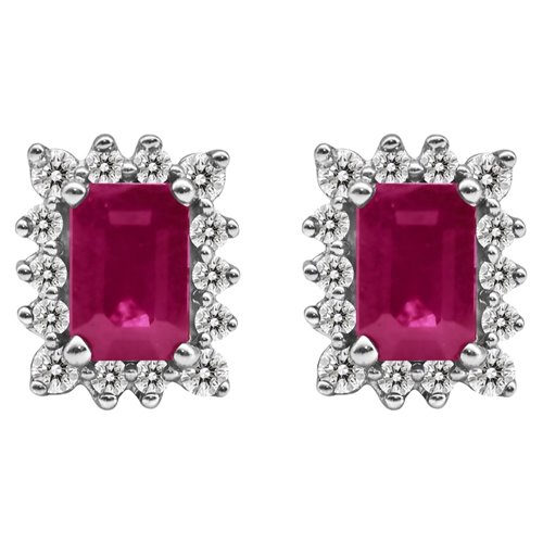 Kolczyki z rubinami i brylantami 0,34ct - KK/011b