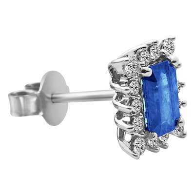 Kolczyki z szafirami i brylantami 0,34ct - KK/011c