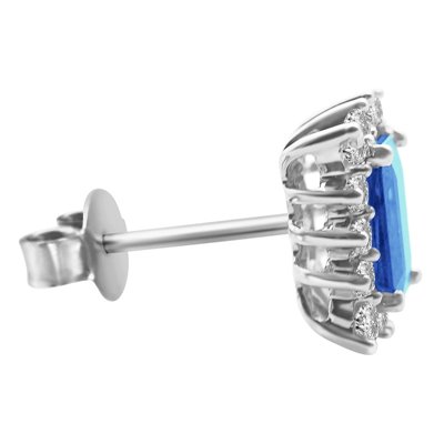 Kolczyki z szafirami i brylantami 0,34ct - KK/011c