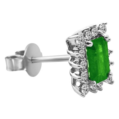 Kolczyki ze szmaragdami i brylantami 0,34ct - KK/011d