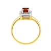 Pierścionek zaręczynowy z granatem i brylantami 0,14ct - PK/020a