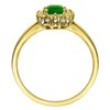 Pierścionek zaręczynowy ze szmaragdem i brylantami 0,17ct - PK/025d