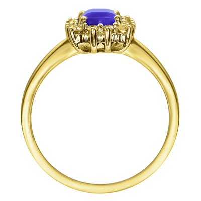 Pierścionek zaręczynowy z tanzanitem i brylantami 0,17ct - PK/025e