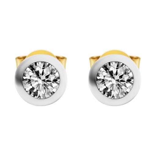Kolczyki z żółtego złota z brylantami 0,40ct - KB/002b