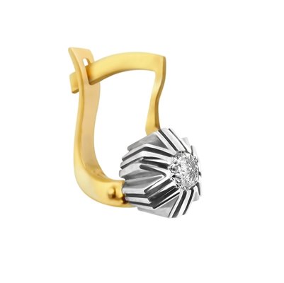 Kolczyki z żółtego złota z brylantami  0,26ct - KB/003b