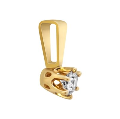 Zawieszka z żółtego złota z brylantem 0,08ct - ZB/001b
