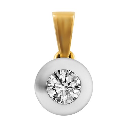 Zawieszka z żółtego złota z brylantem 0,20ct - ZB/002b