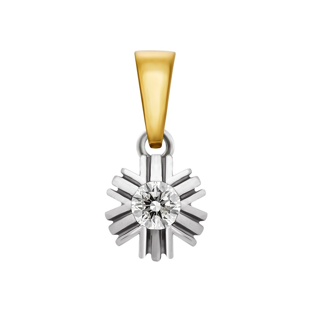 Zawieszka z żółtego złota z brylantem 0,13ct - ZB/003a