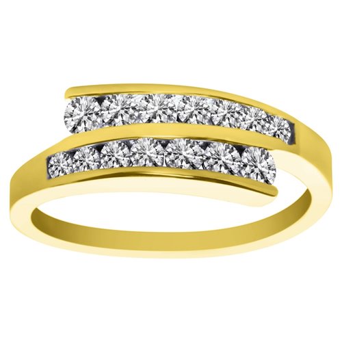 Pierścionek zaręczynowy z żółtego złota z brylantami 0,58ct - PB/042b