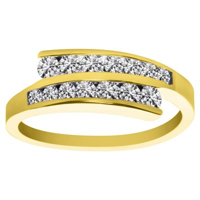 Pierścionek zaręczynowy z żółtego złota z brylantami 0,58ct - PB/042b