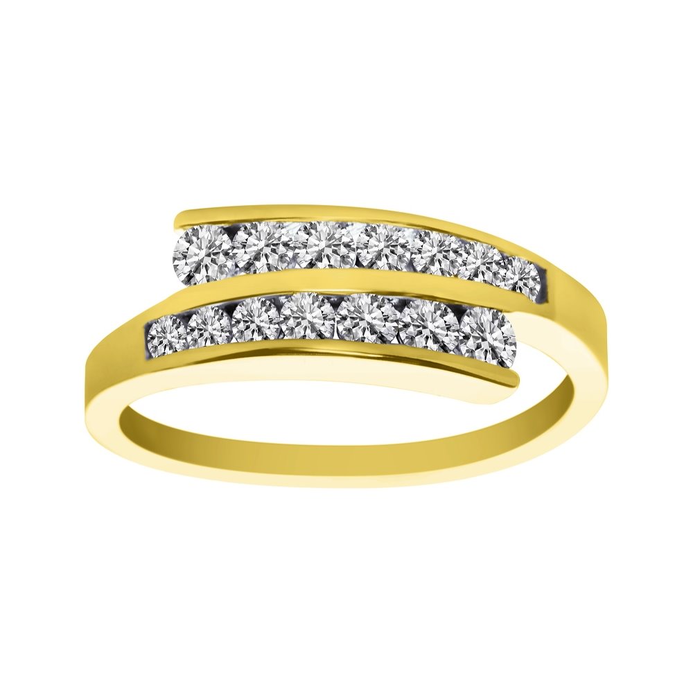 Pierścionek zaręczynowy z żółtego złota z brylantami 0,58ct - PB/042b