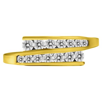 Pierścionek zaręczynowy z żółtego złota z brylantami 0,58ct - PB/042b