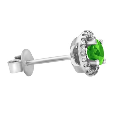 Kolczyki ze szmaragdami i brylantami 0,24ct - KK/012d