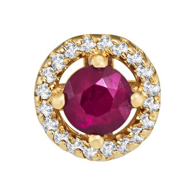 Kolczyki z rubinami i brylantami 0,24ct - KK/013b