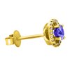 Kolczyki z tanzanitem i brylantami 0,24ct - KK/013e