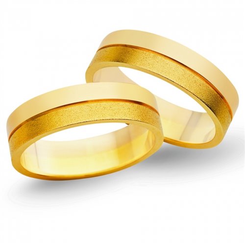 Obrączki ślubne z żółto - czerwonego złota 5mm - O2K/025