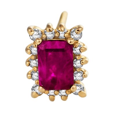 Kolczyki z rubinami i brylantami 0,34ct - KK/014b