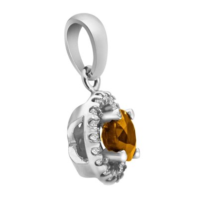 Zawieszka z granatem i brylantami 0,12ct - ZK/010a
