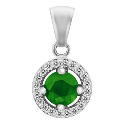 Zawieszka ze szmaragdem i brylantami 0,12ct - ZK/010d