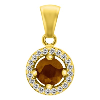 Zawieszka z granatem i brylantami 0,12ct - ZK/012a