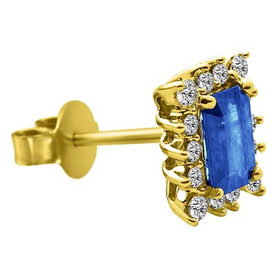 Kolczyki z szafirami i brylantami 0,34ct - KK/014c