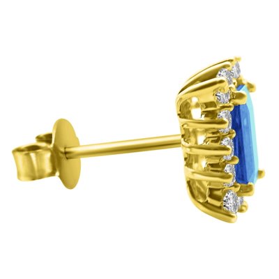 Kolczyki z szafirami i brylantami 0,34ct - KK/014c