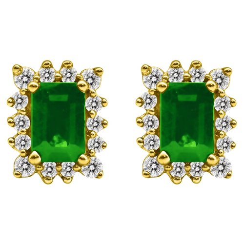 Kolczyki ze szmaragdami i brylantami 0,34ct - KK/014d