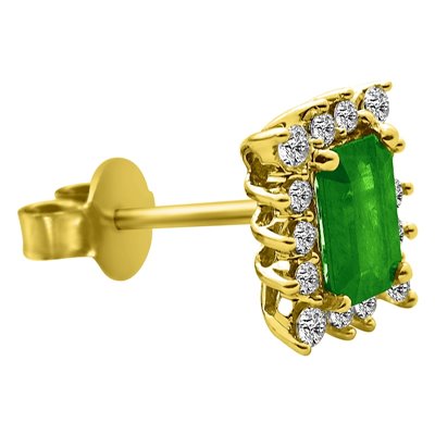 Kolczyki ze szmaragdami i brylantami 0,34ct - KK/014d