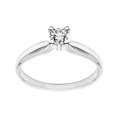 Pierścionek zaręczynowy z białego złota z brylantami 0,24ct -PB/004a