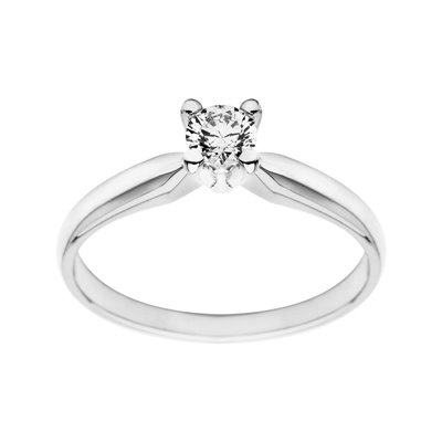 Pierścionek zaręczynowy z białego złota z brylantami 0,24ct -PB/004a