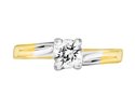 Pierścionek  zaręczynowy z żółtego złota z brylantem 0,35ct -PB/024b35