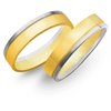 Obrączki ślubne z żółtego i białego złota 5mm - O2K/059