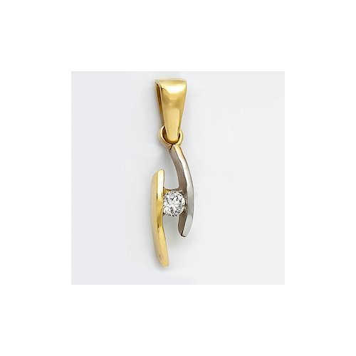 Zawieszka z żółtego złota z brylantem 0,08ct - ZB/010b