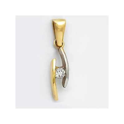 Zawieszka z żółtego złota z brylantem 0,08ct - ZB/010b