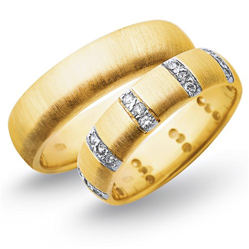 Obrączki ślubne z żółtego i białego złota 6mm - O2K/072