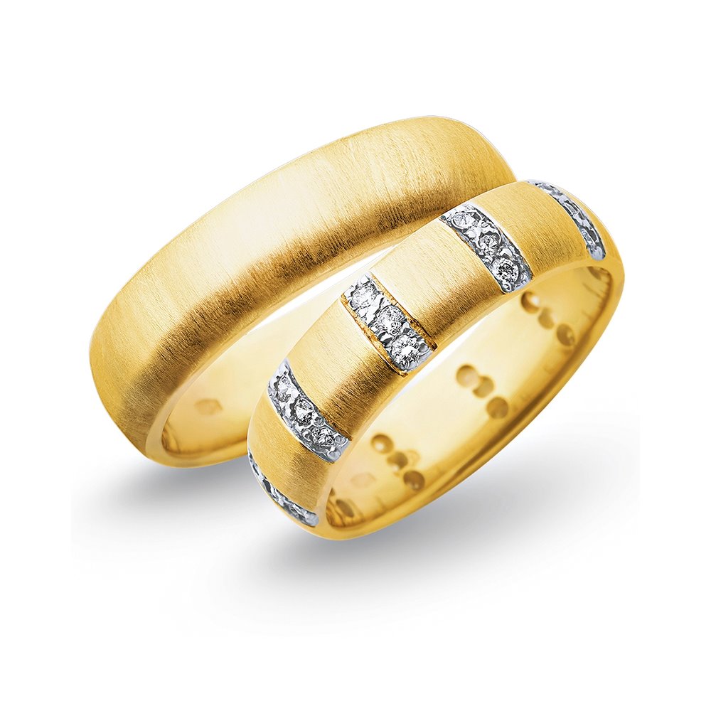 Obrączki ślubne z żółtego i białego złota 6mm - O2K/072