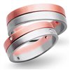 Obrączki ślubne z biało - czerwonego złota 6mm - O2K/074