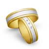 Obrączki ślubne z żółtego i białego złota 6mm - O2K/083