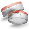 Obrączki ślubne z biało - czerwonego złota 8mm - O2K/086