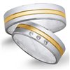 Obrączki ślubne z żółtego i białego złota 6mm - O2K/088